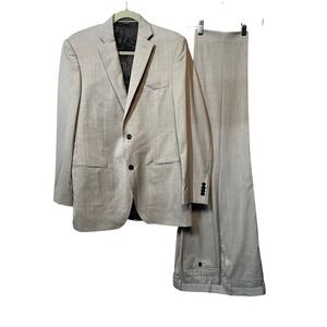 Indochino 100% Wool Suit Set - Blazer & Trousers - Tailored Fit Elegant Size 40R